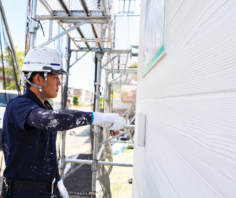 仕上がった住宅の外壁